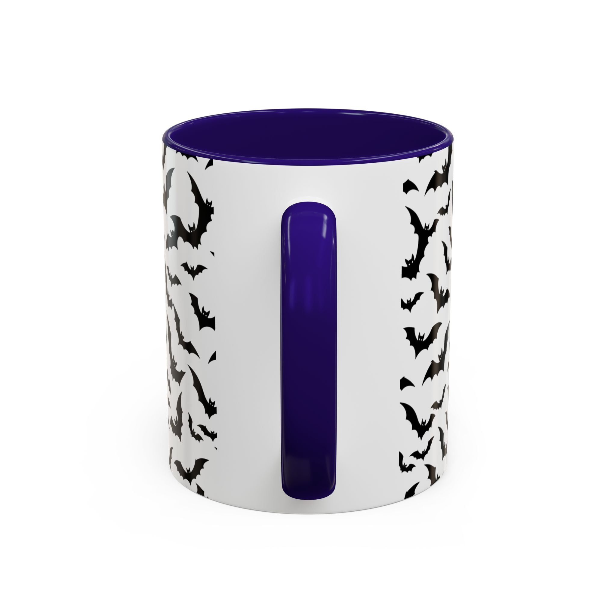 Halloween Haunted Castle Coffee Mug — Colorful Bat Pattern 11oz/15oz