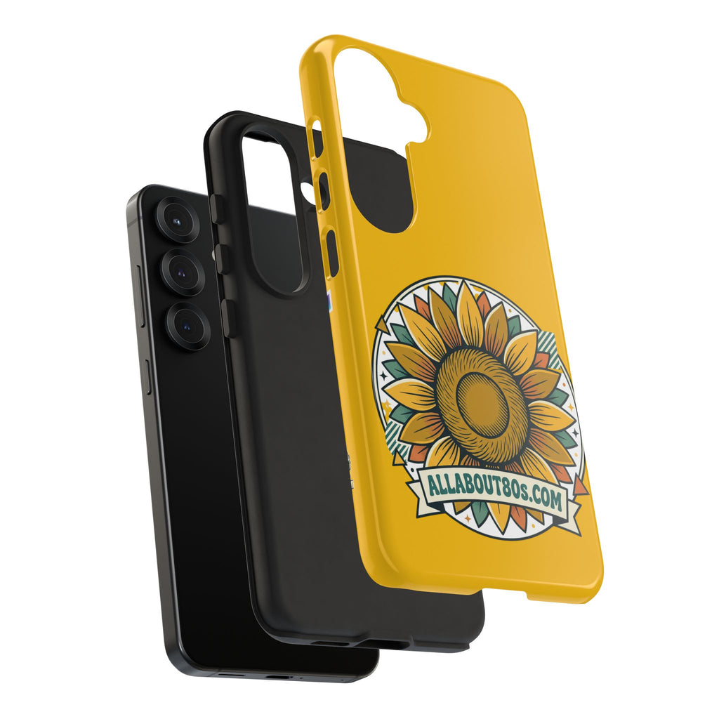 Sunflower Logo Phone Case — AllAbout80s.com Yellow Protective Cover