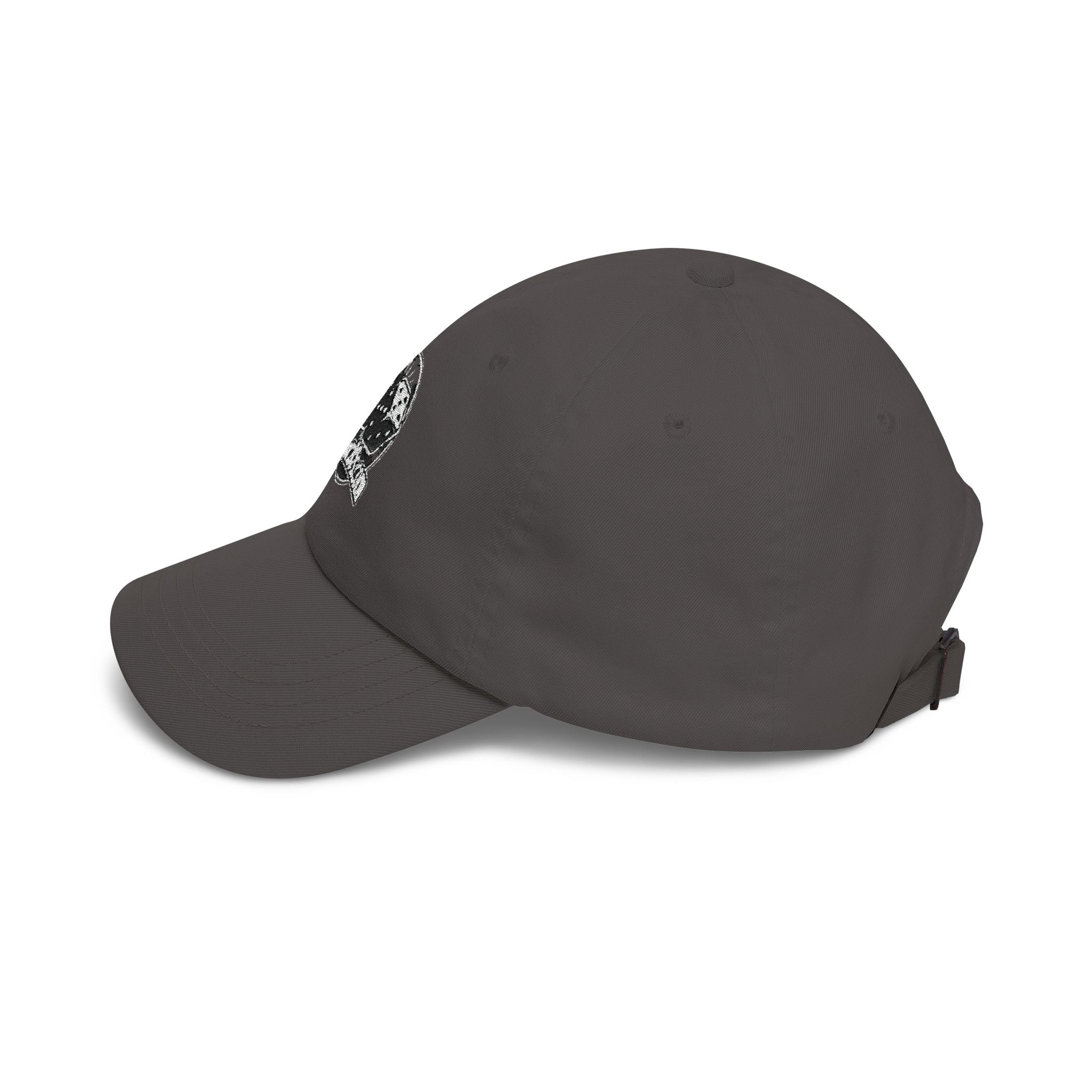 Dad Cap with Vintage Dice Skull Embroidery - Retro Gamer Trucker Hat