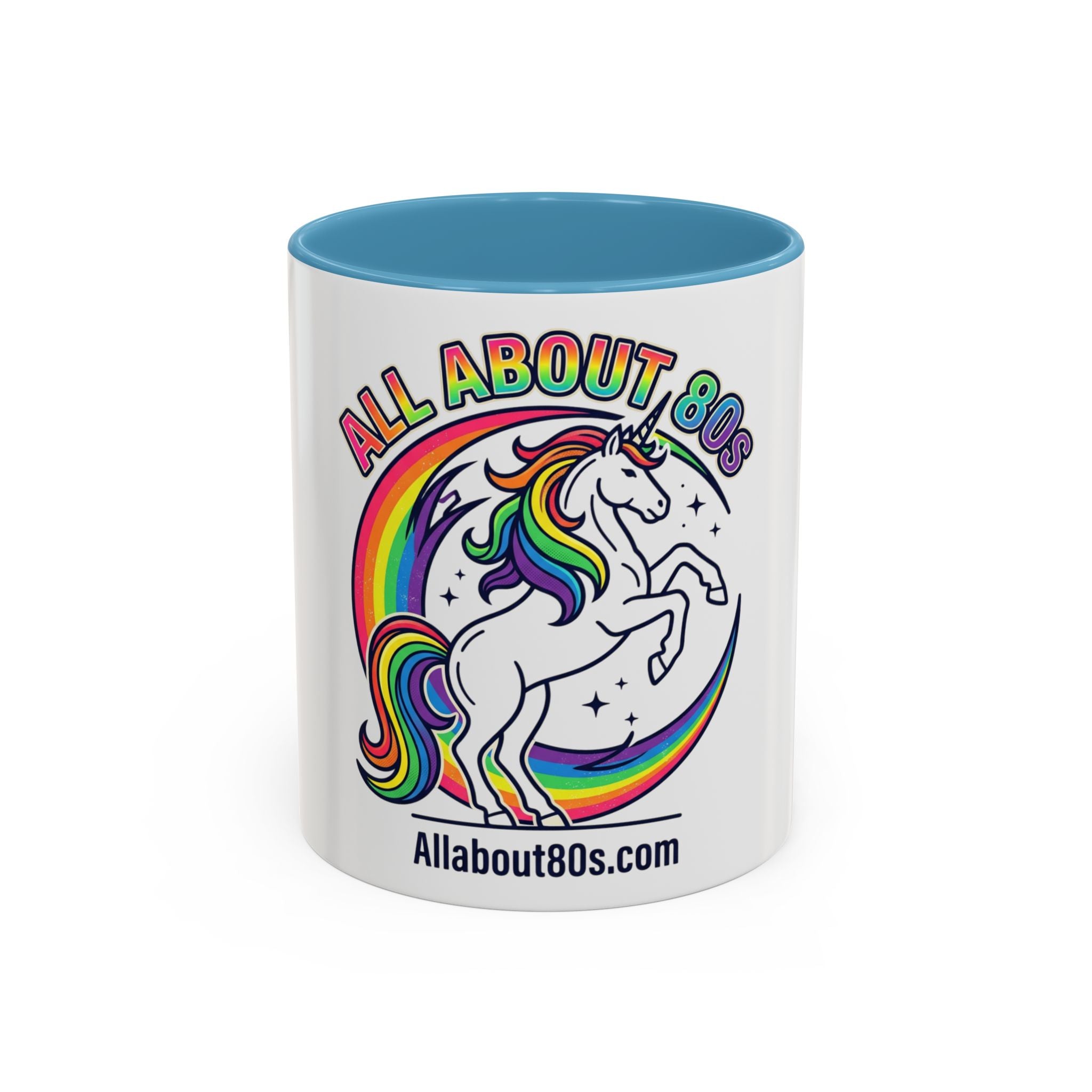 All About 80s Unicorn Rainbow Coffee Mug (11/15oz)