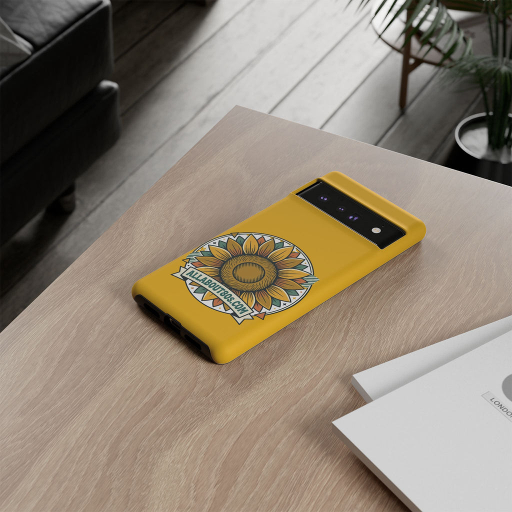 Sunflower Logo Phone Case — AllAbout80s.com Yellow Protective Cover