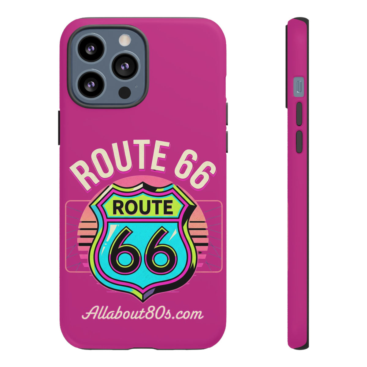 Route 66 Phone Case — Retro Neon Road Trip iPhone Cover