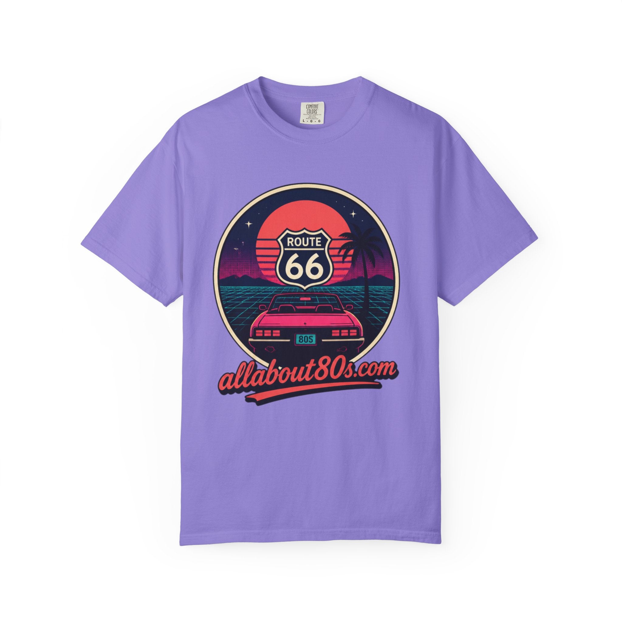 Route 66 80s Retro T-Shirt — AllAbout80s.com Vintage Sunset Tee