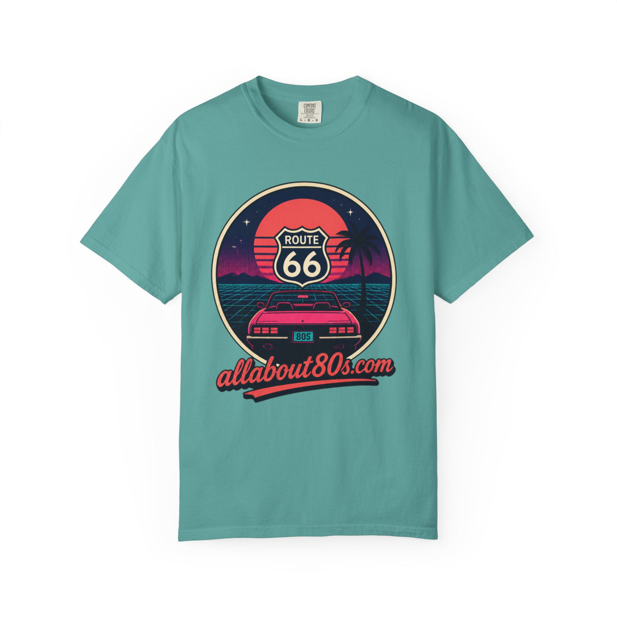 Route 66 80s Retro T-Shirt — AllAbout80s.com Vintage Sunset Tee