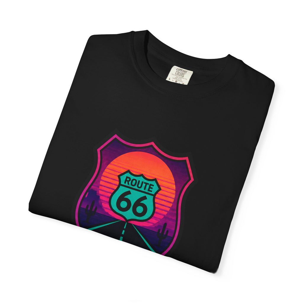 Route 66 Sunset T‑Shirt — Retro Roadtrip Graphic Tee