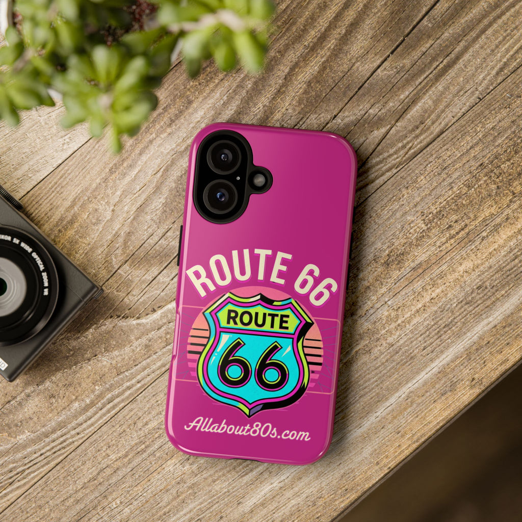 Route 66 Phone Case — Retro Neon Road Trip iPhone Cover