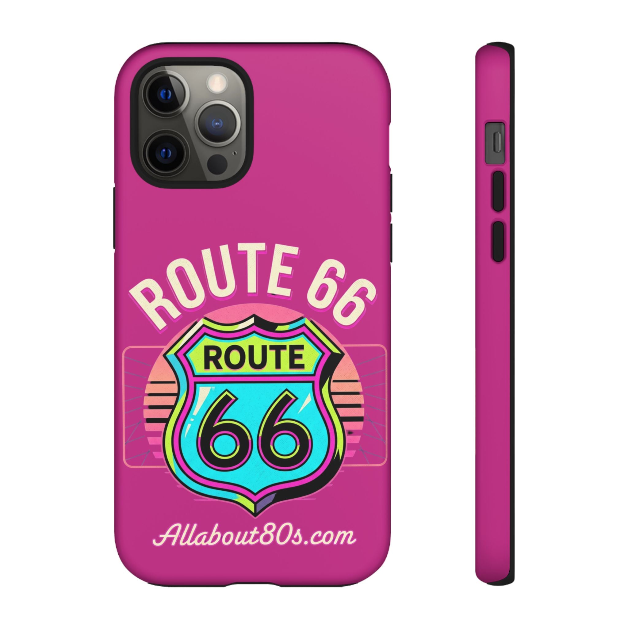 Route 66 Phone Case — Retro Neon Road Trip iPhone Cover
