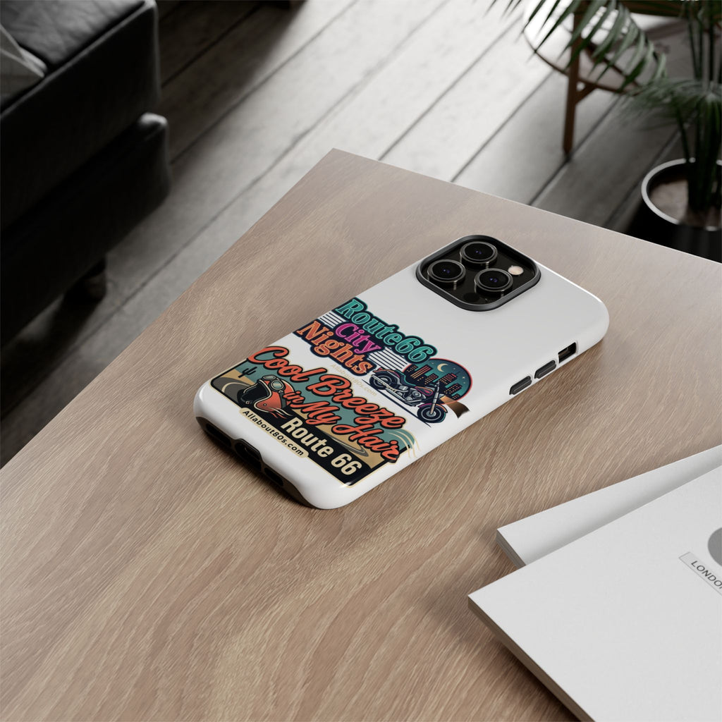 Phone Case — Route 66 City Nights Motorcycle Design