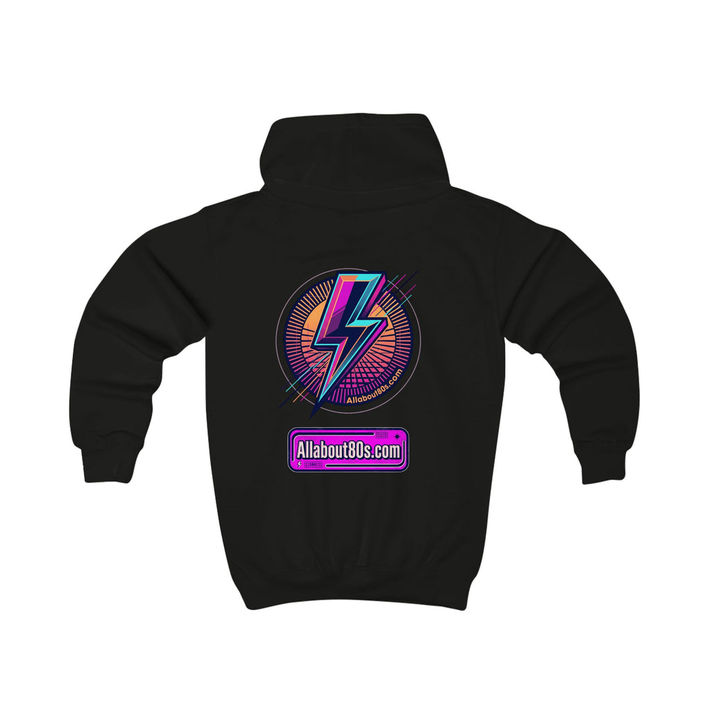 Kids Hoodie - Retro Lightning Bolt Graphic Hooded Sweatshirt for Boys & Girls
