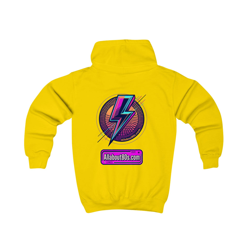 Kids Hoodie - Retro Lightning Bolt Graphic Hooded Sweatshirt for Boys & Girls