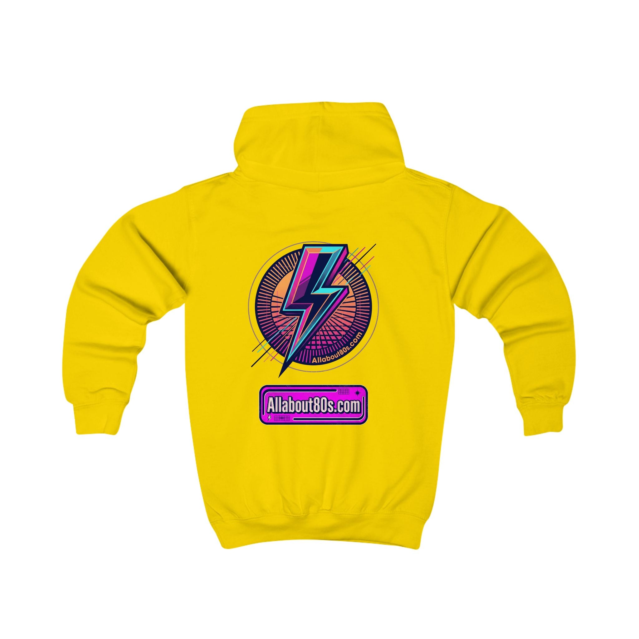 Kids Hoodie - Retro Lightning Bolt Graphic Hooded Sweatshirt for Boys & Girls