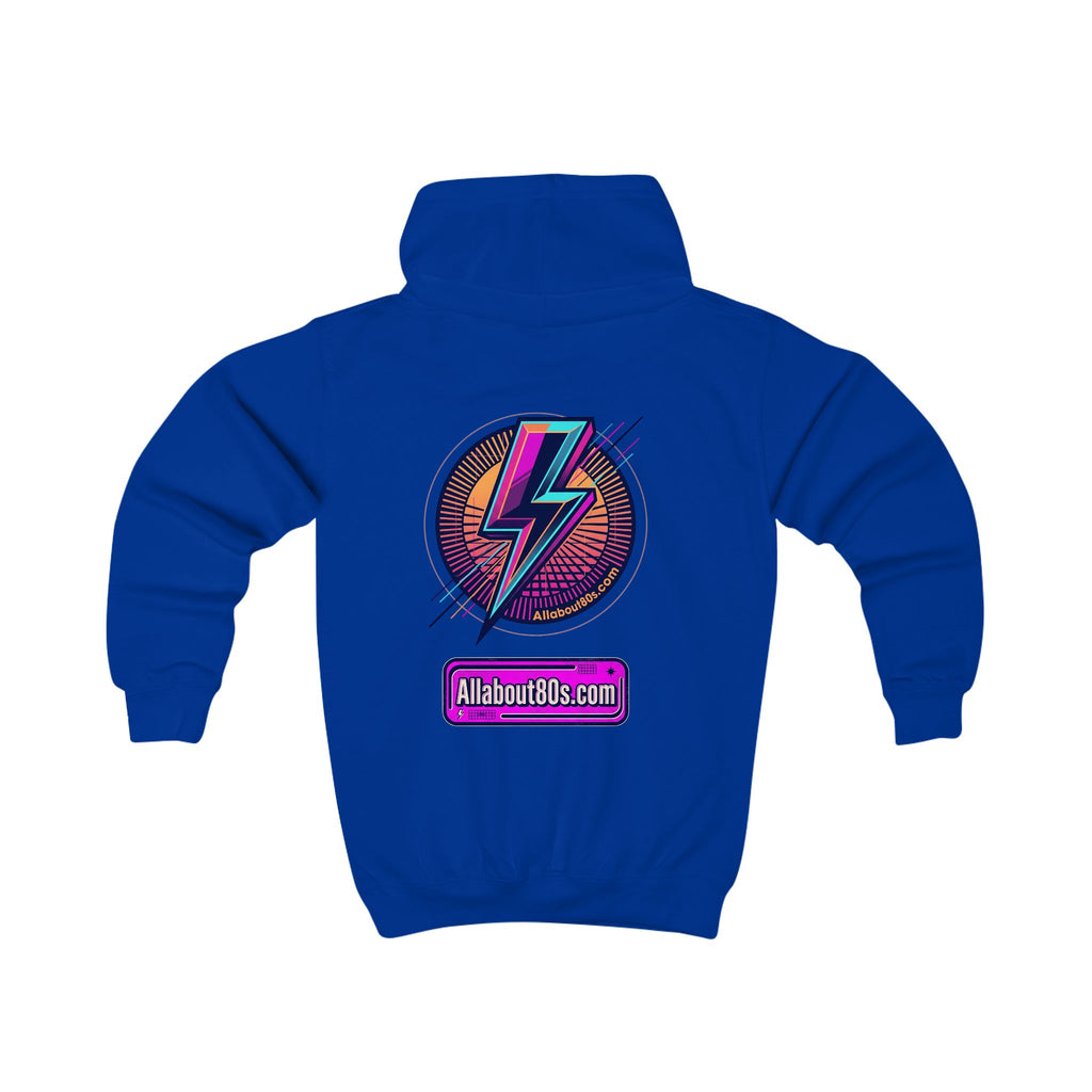 Kids Hoodie - Retro Lightning Bolt Graphic Hooded Sweatshirt for Boys & Girls