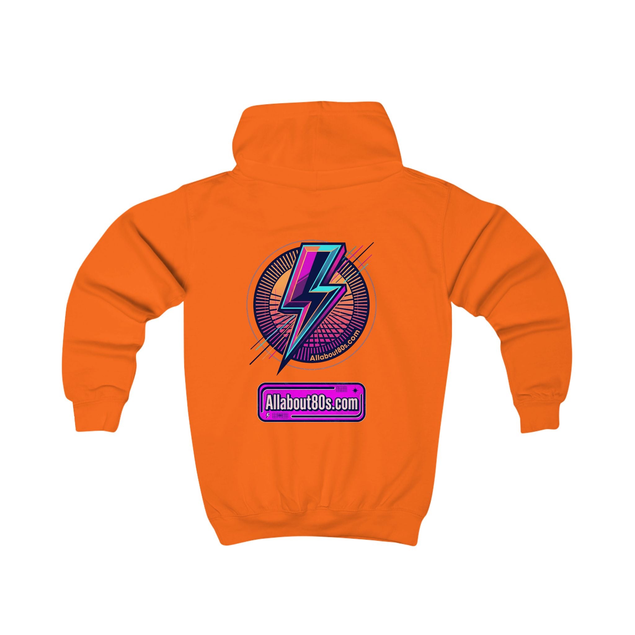 Kids Hoodie - Retro Lightning Bolt Graphic Hooded Sweatshirt for Boys & Girls