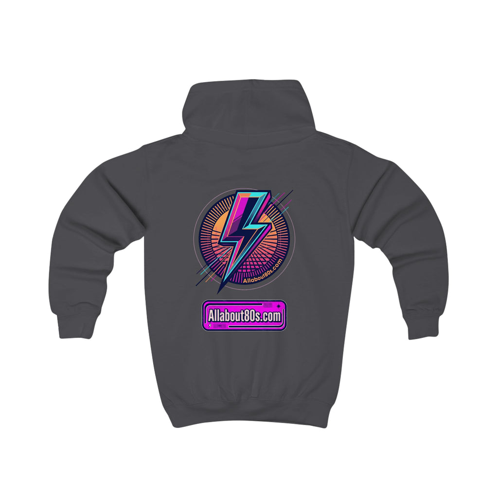 Kids Hoodie - Retro Lightning Bolt Graphic Hooded Sweatshirt for Boys & Girls