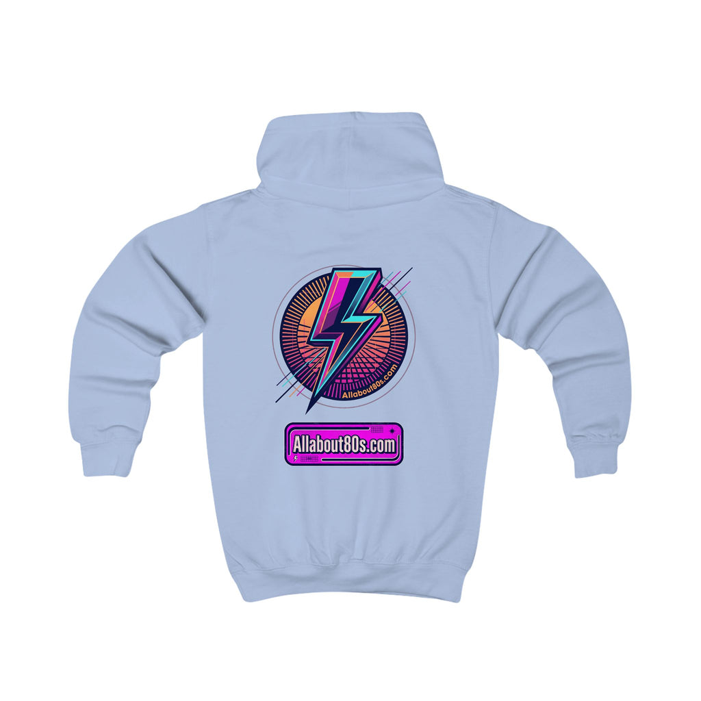 Kids Hoodie - Retro Lightning Bolt Graphic Hooded Sweatshirt for Boys & Girls