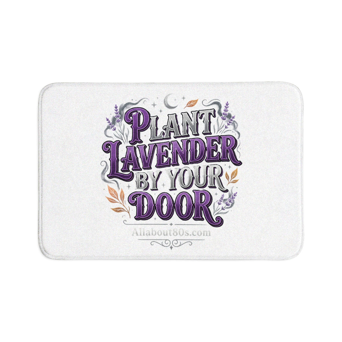 Plant Lavender By Your Door Bath Mat Set — 3-Piece Lavender Bathroom Rug Set