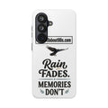 Tough Phone Case — "Rain Fades. Memories Don't" Raven Phone Cover, Protective iPhone Case