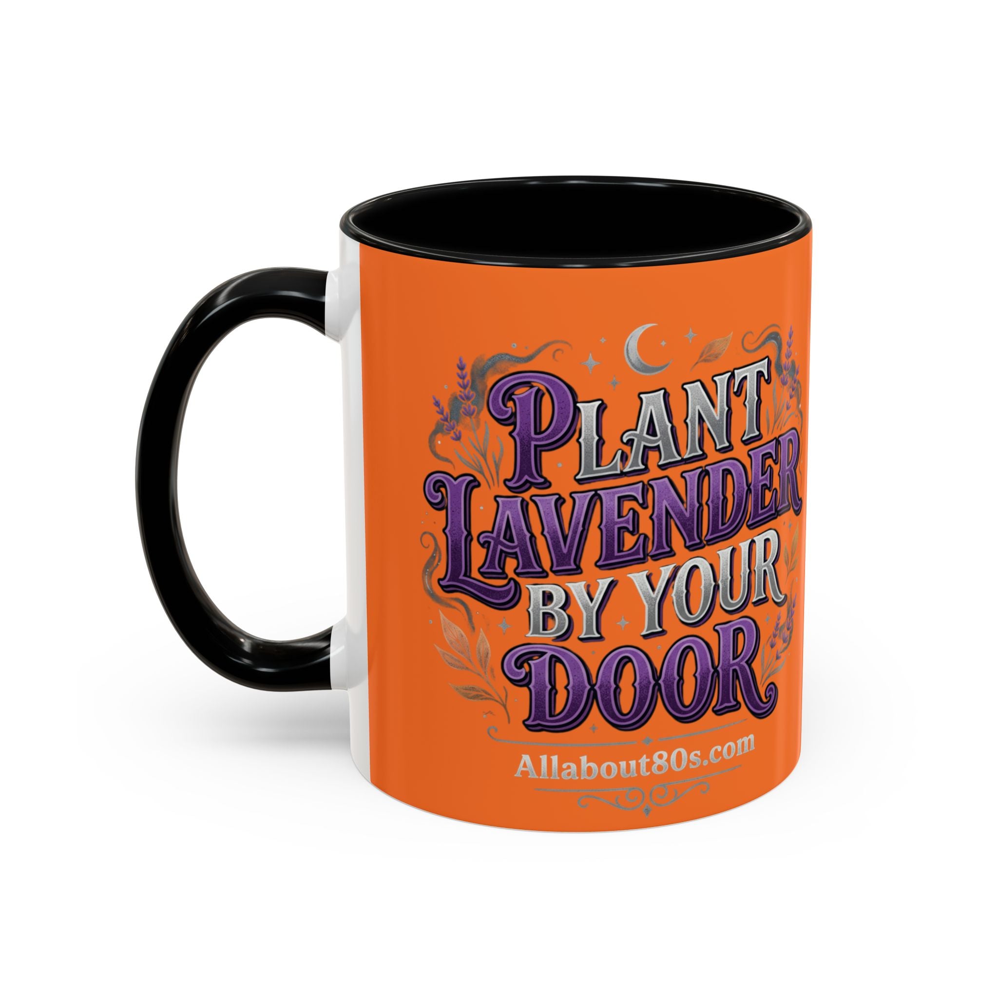Plant Lavender By Your Door Orange Accent Coffee Mug – 11/15oz