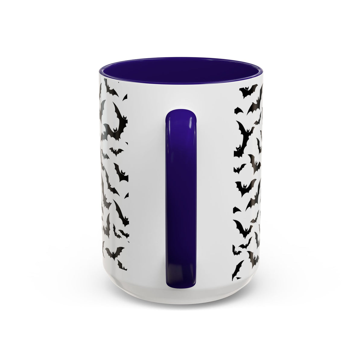 Halloween Haunted Castle Coffee Mug — Colorful Bat Pattern 11oz/15oz