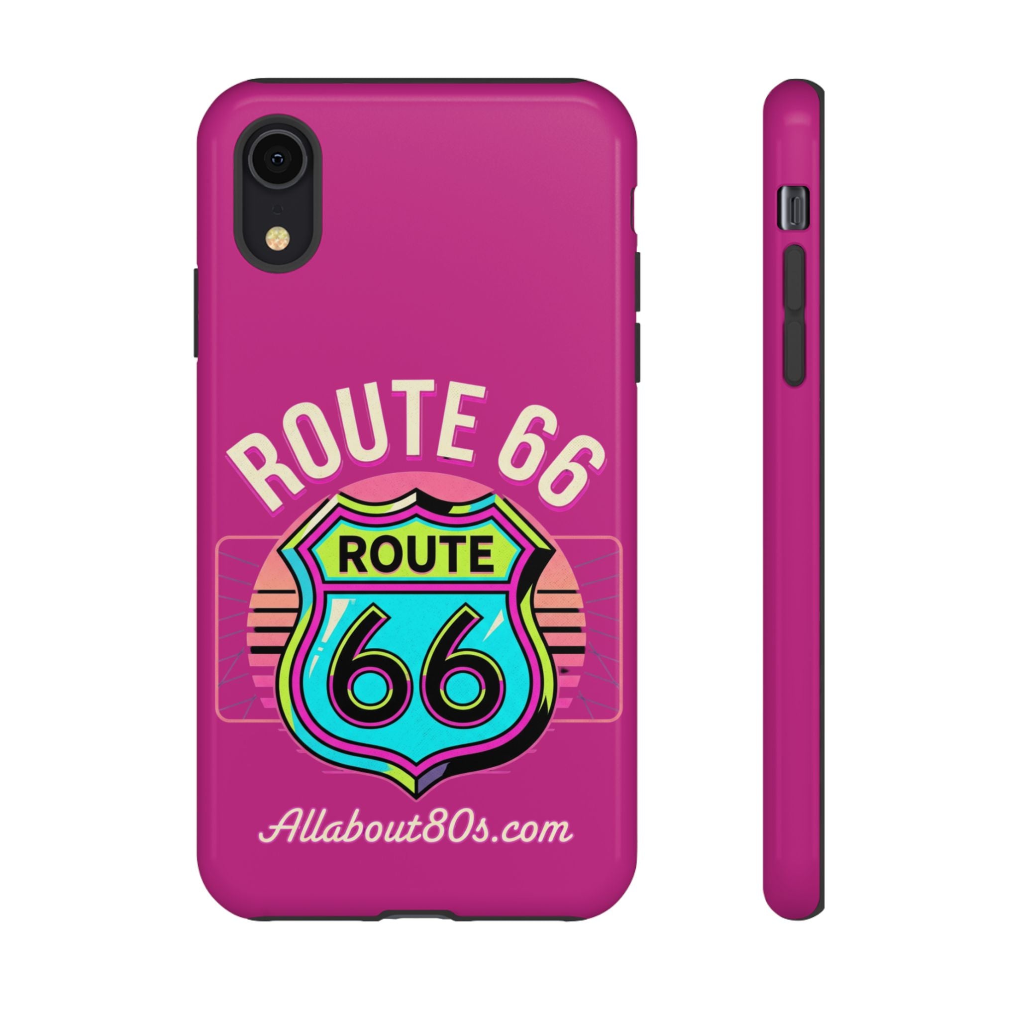 Route 66 Phone Case — Retro Neon Road Trip iPhone Cover