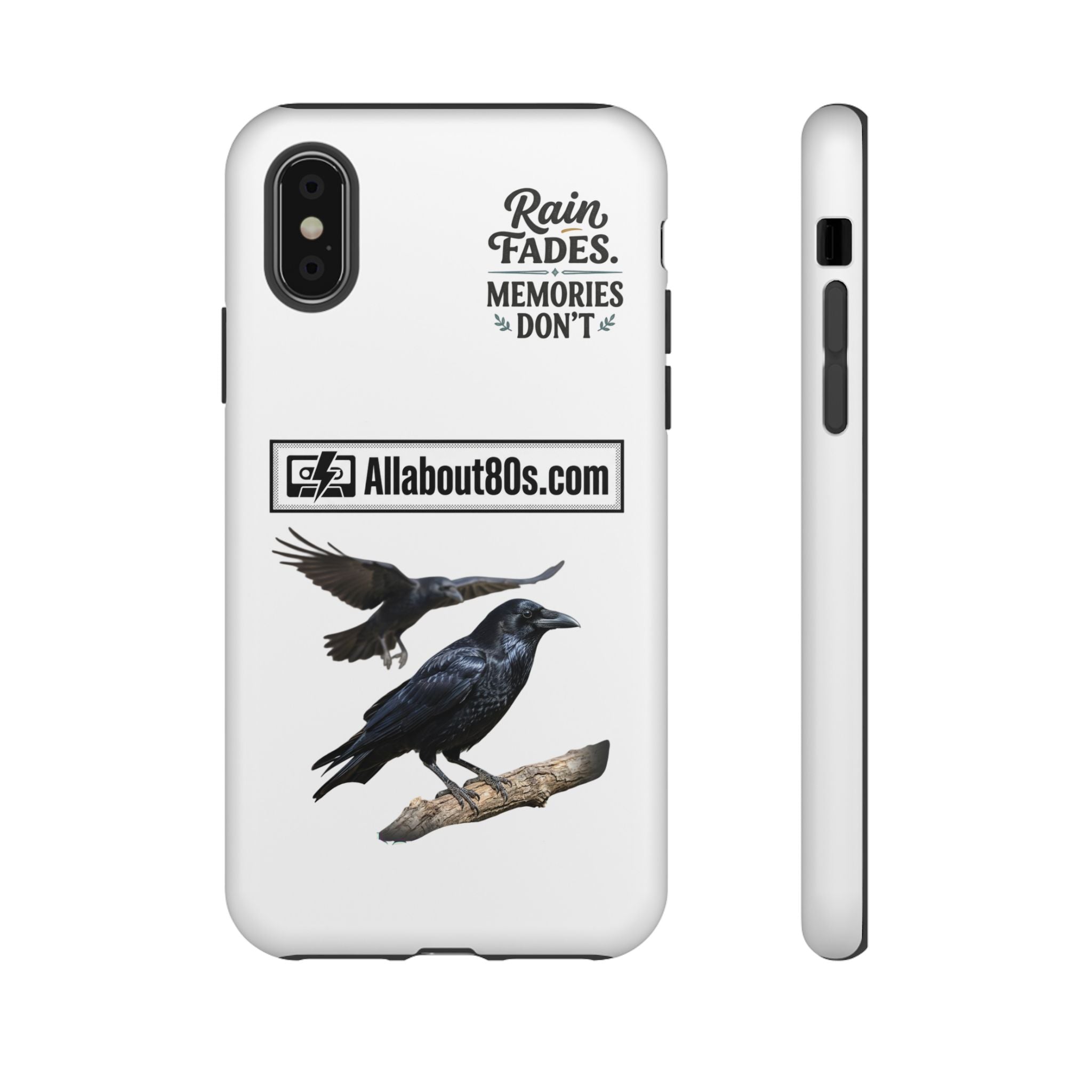 Raven Flight Phone Case — Protective iPhone Case with Black Crow Design