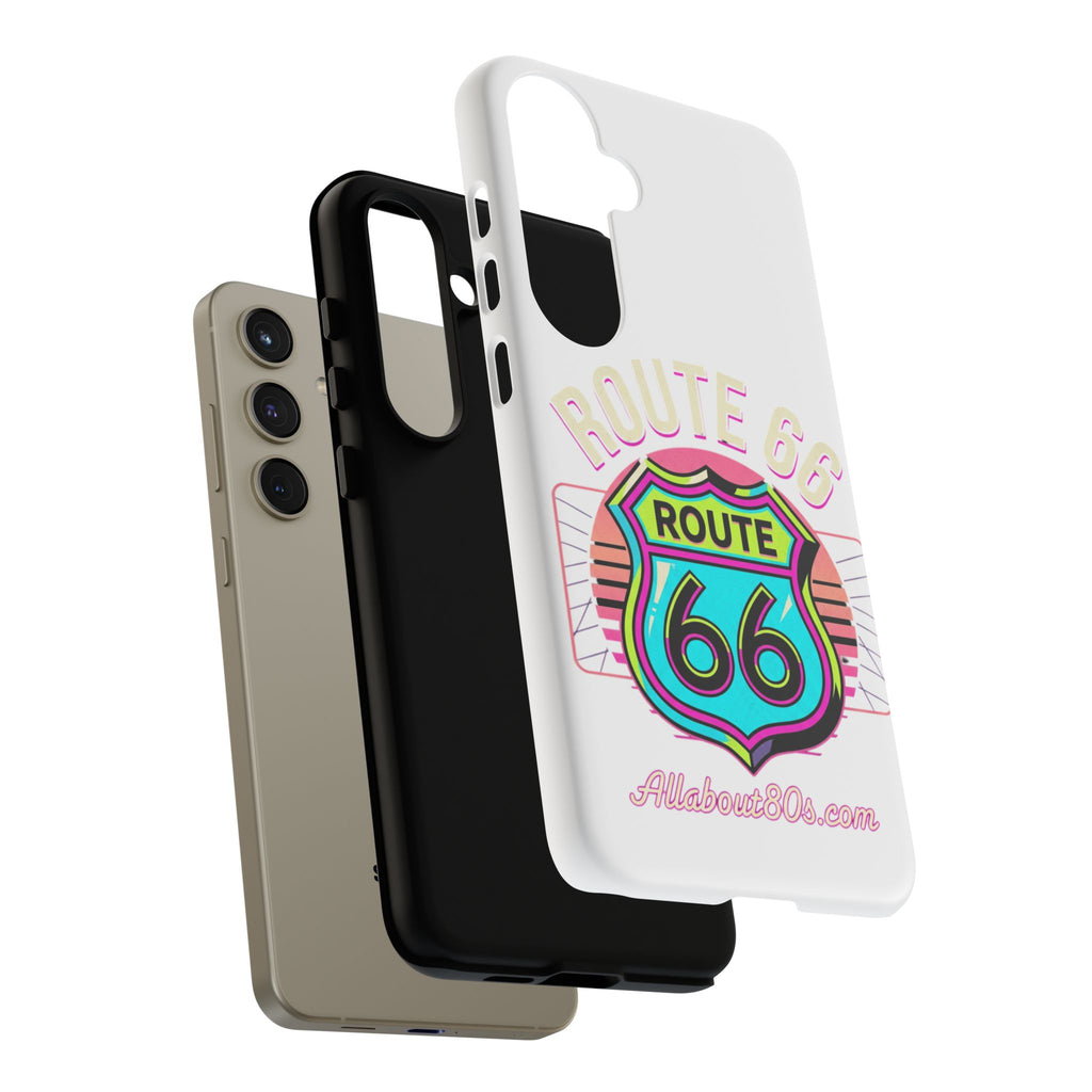 Route 66 Neon Phone Case — Retro Road Trip iPhone Cover