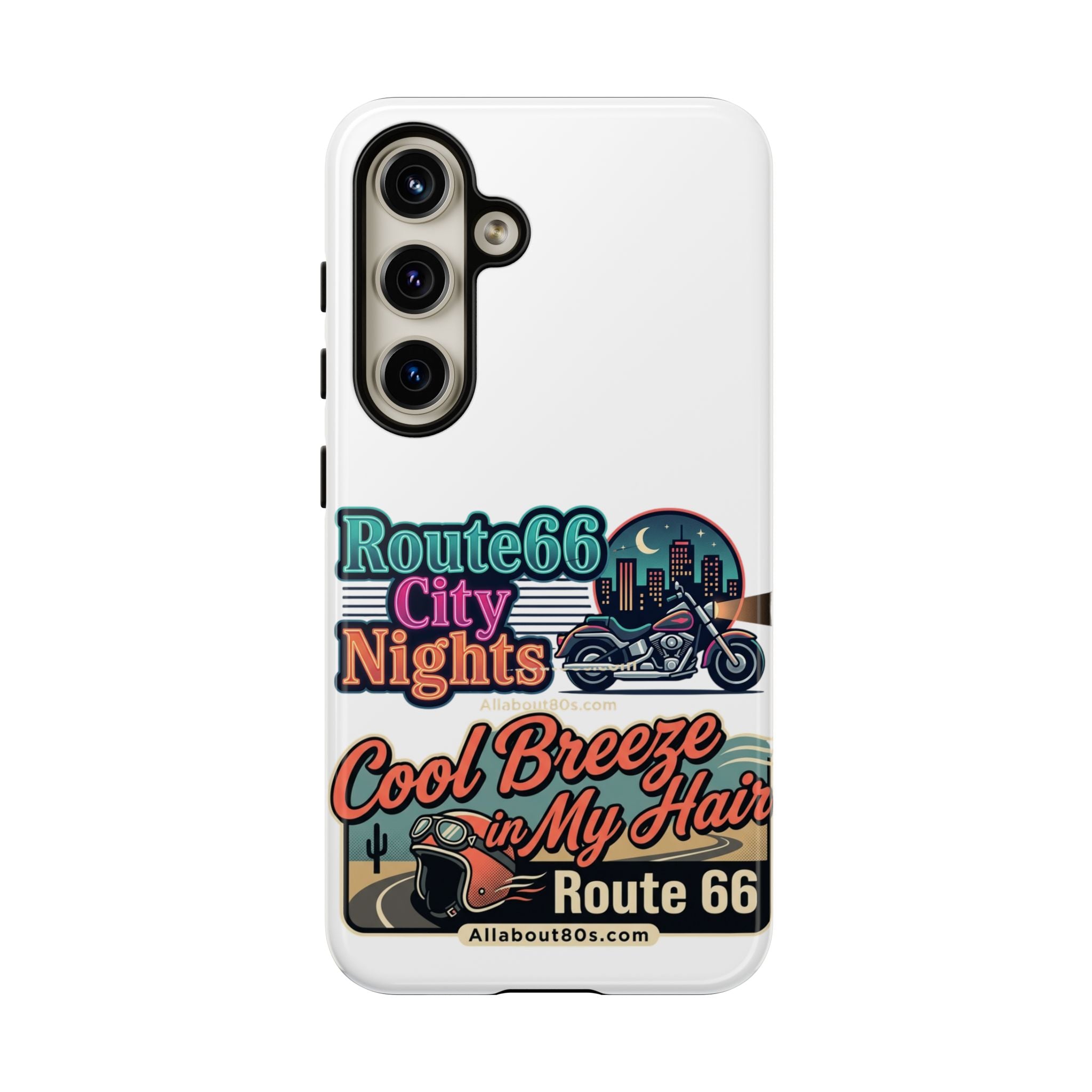 Phone Case — Route 66 City Nights Motorcycle Design