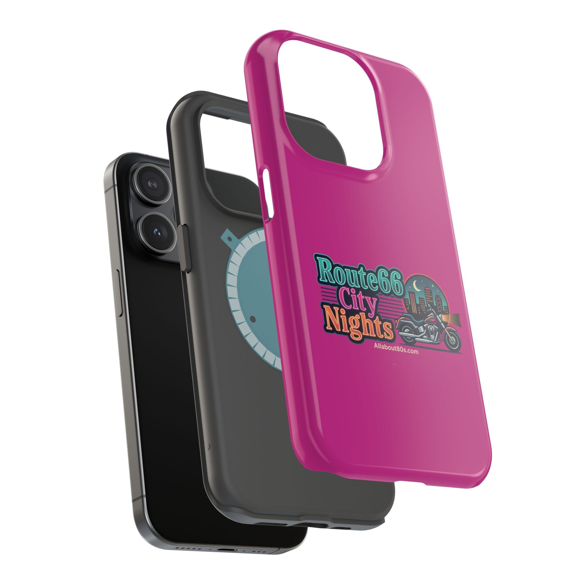 Phone Case — 'Route 66 City Nights' Magnetic Impact-Resistant Case