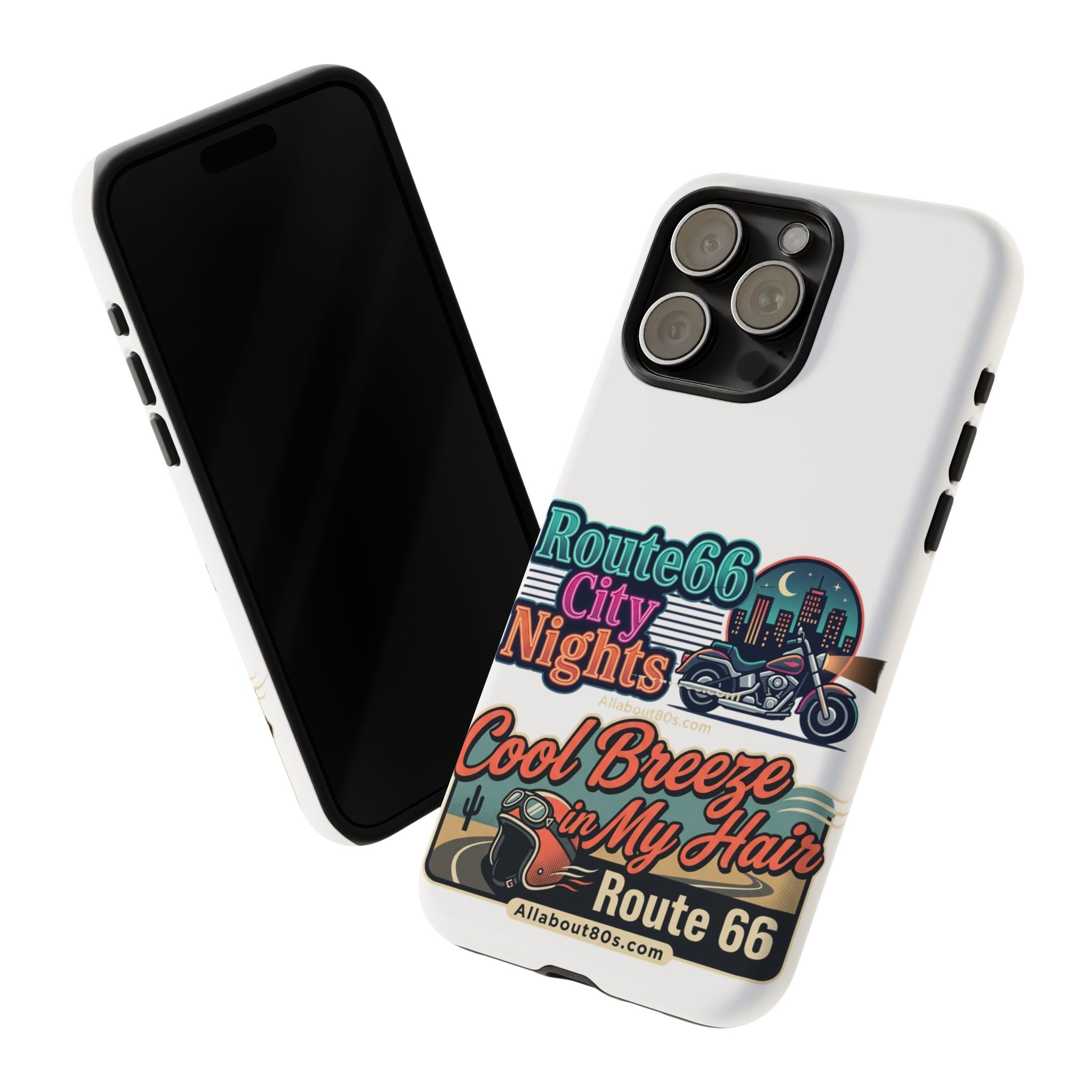 Phone Case — Route 66 City Nights Motorcycle Design