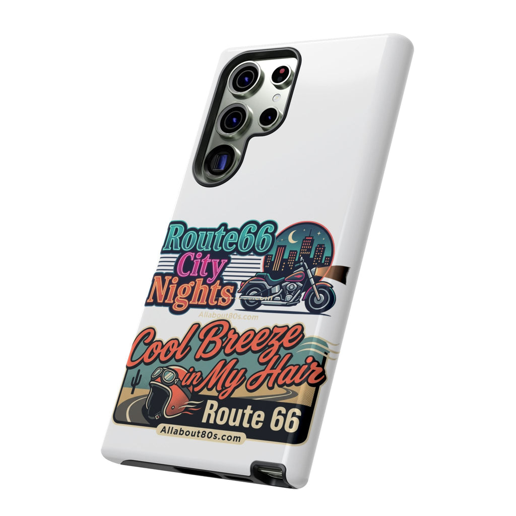 Phone Case — Route 66 City Nights Motorcycle Design