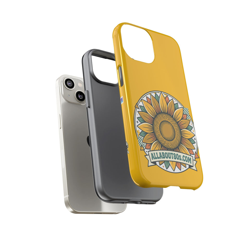 Sunflower Logo Phone Case — AllAbout80s.com Yellow Protective Cover