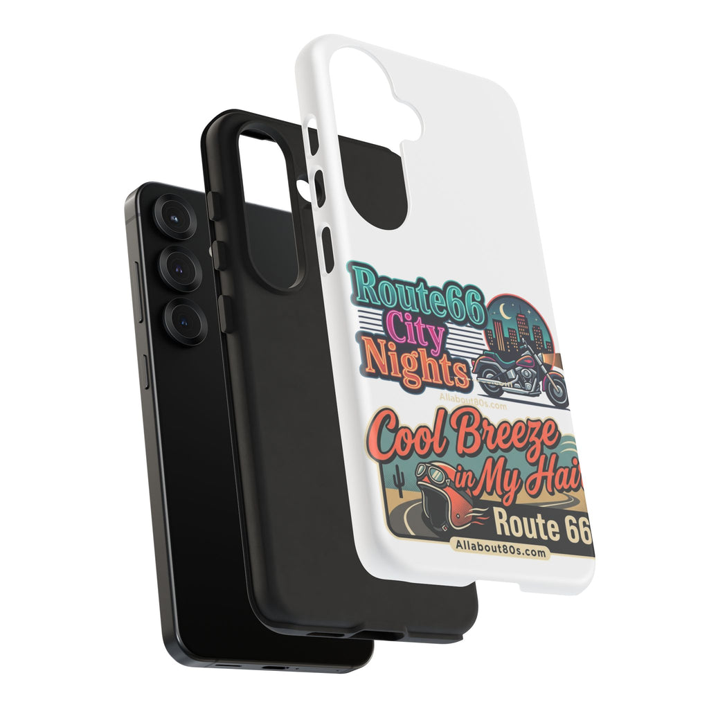 Phone Case — Route 66 City Nights Motorcycle Design