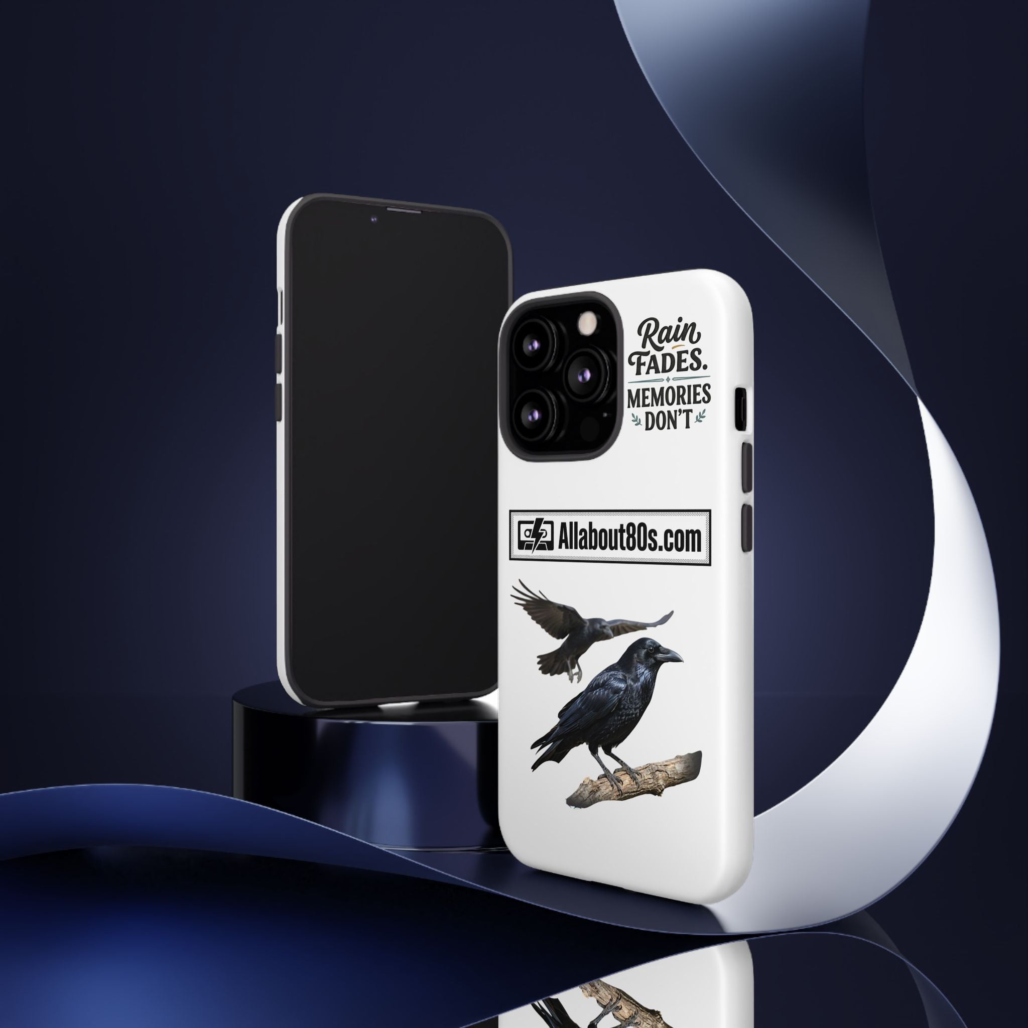 Raven Flight Phone Case — Protective iPhone Case with Black Crow Design