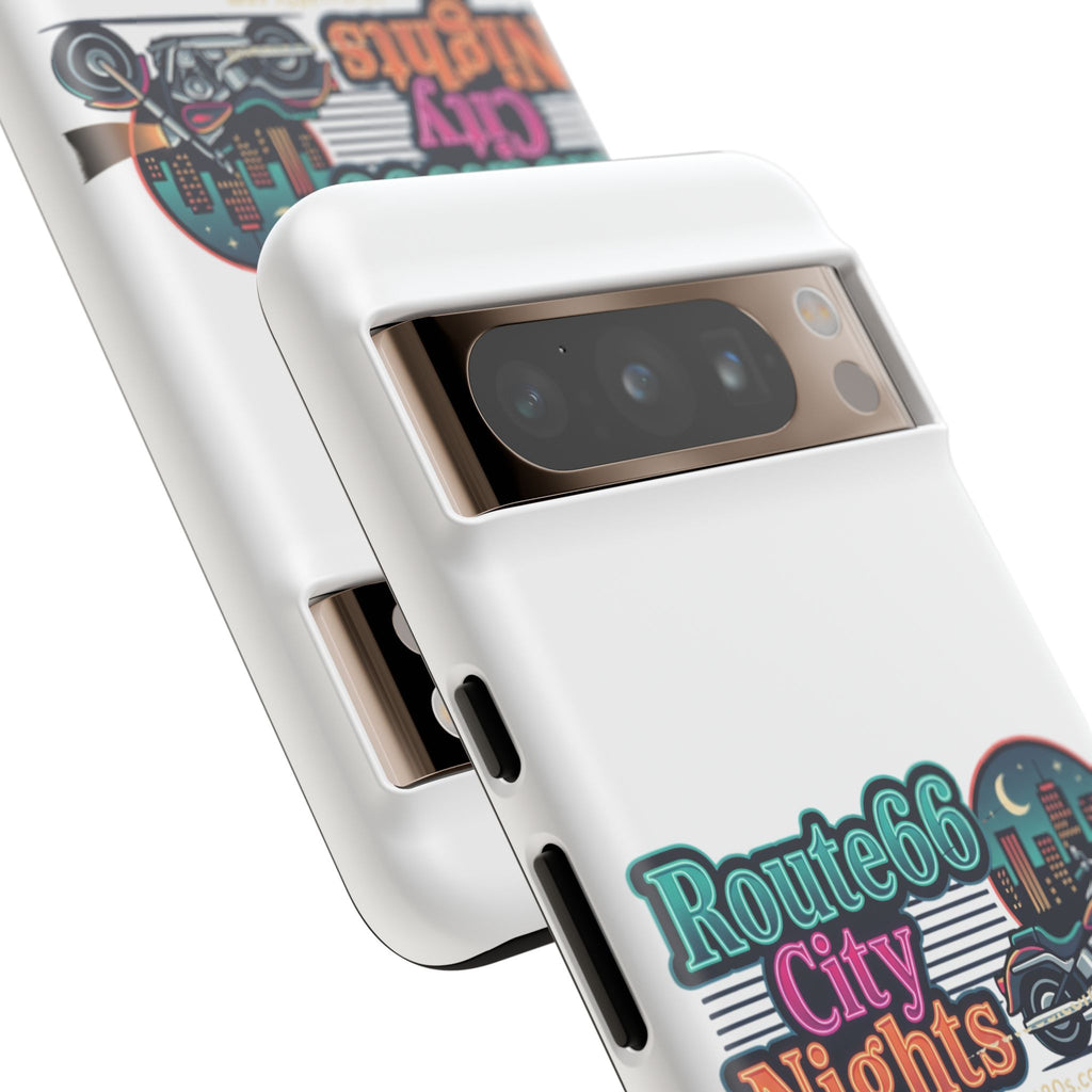 Phone Case — Route 66 City Nights Motorcycle Design