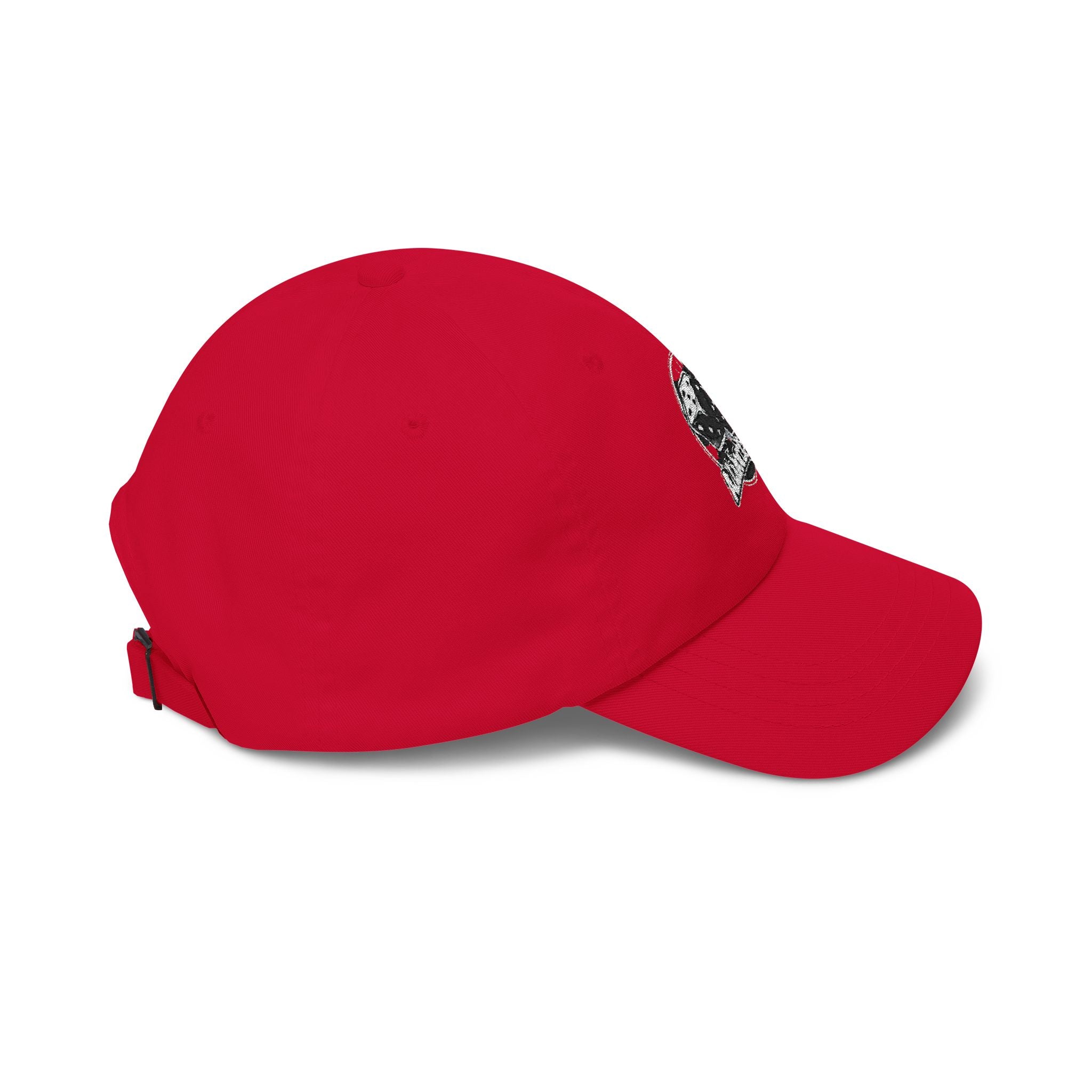 Dad Cap with Vintage Dice Skull Embroidery - Retro Gamer Trucker Hat