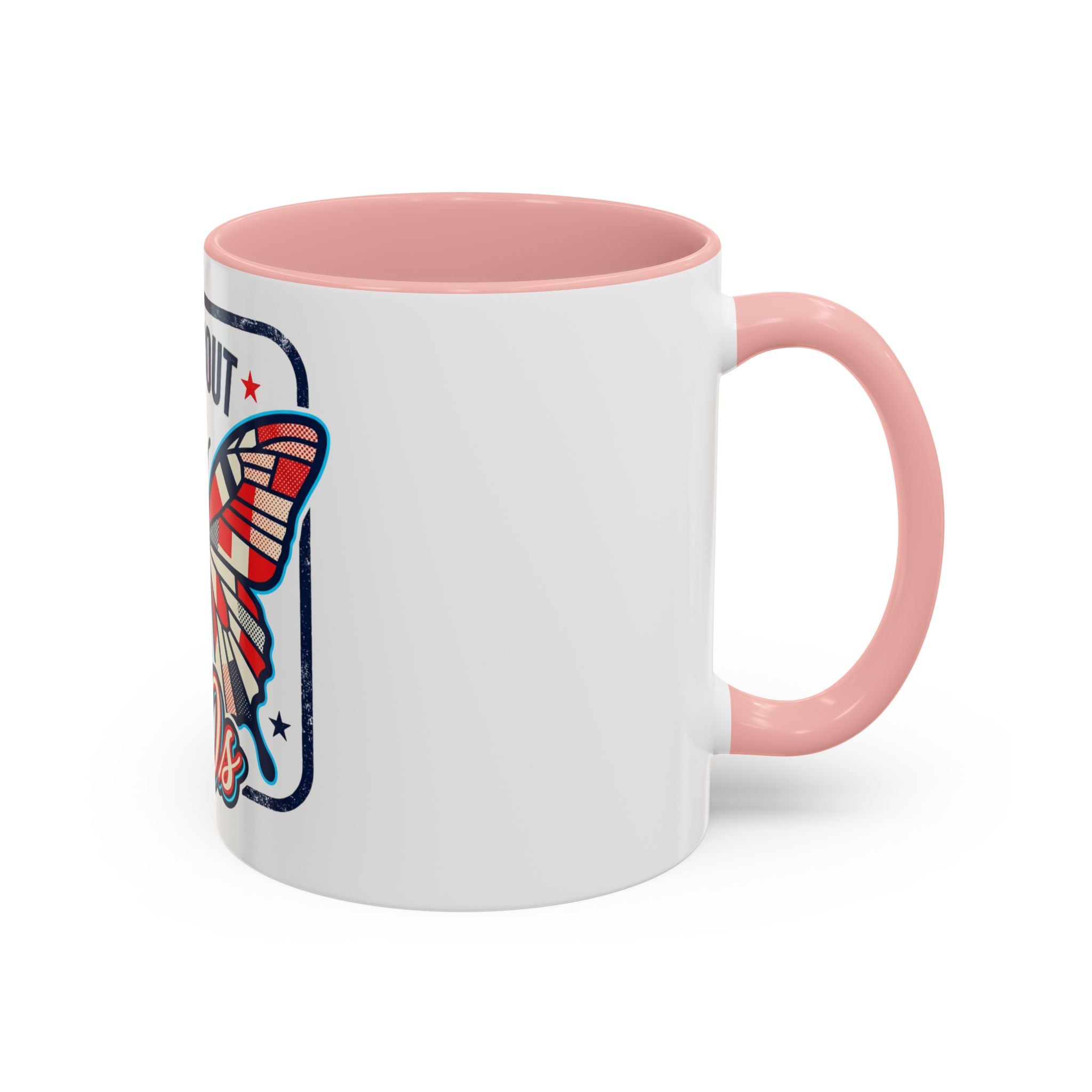 All About '80s Butterfly Accent Coffee Mug – Retro Patriotic 80s Gift
