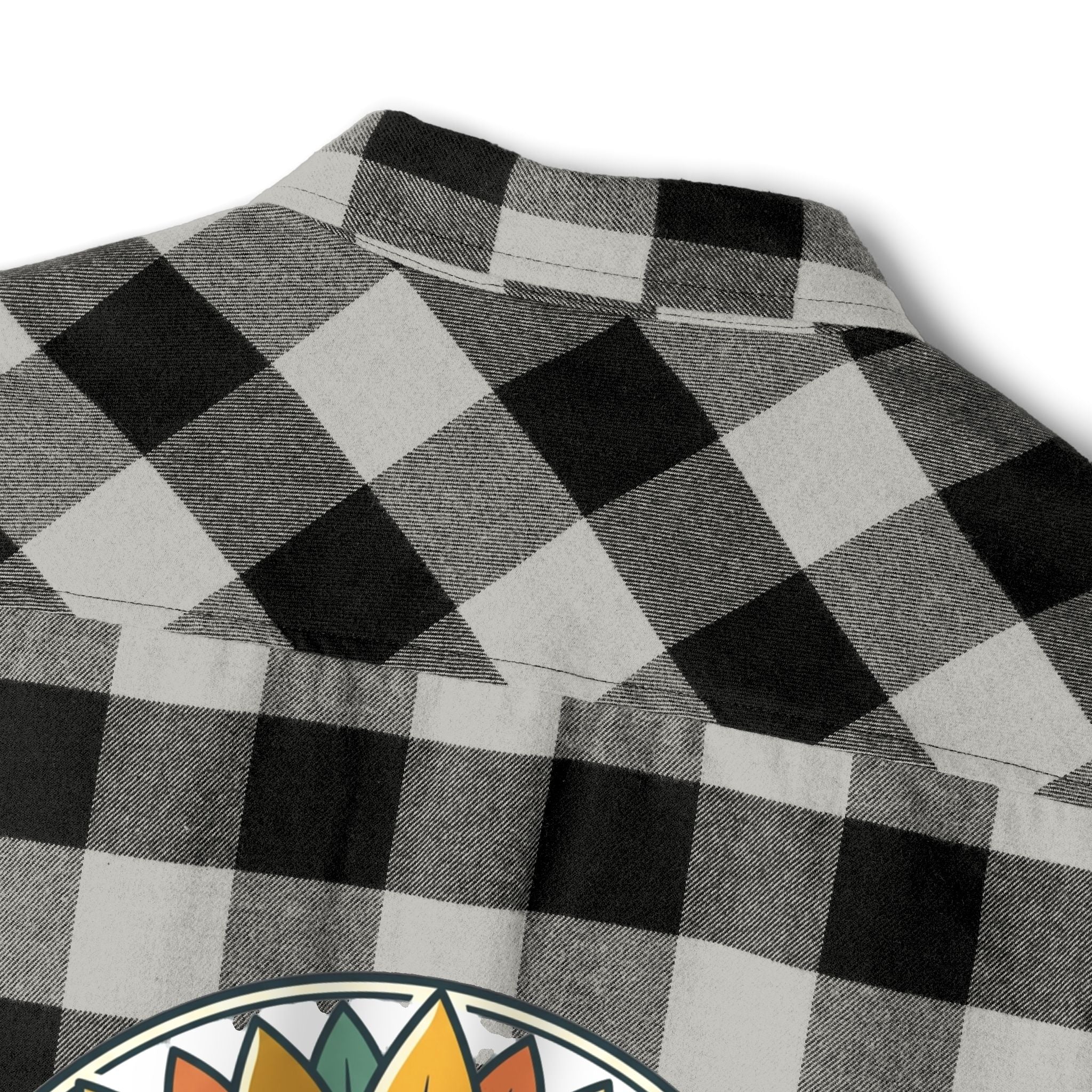 Black & White Buffalo Plaid Flannel Shirt