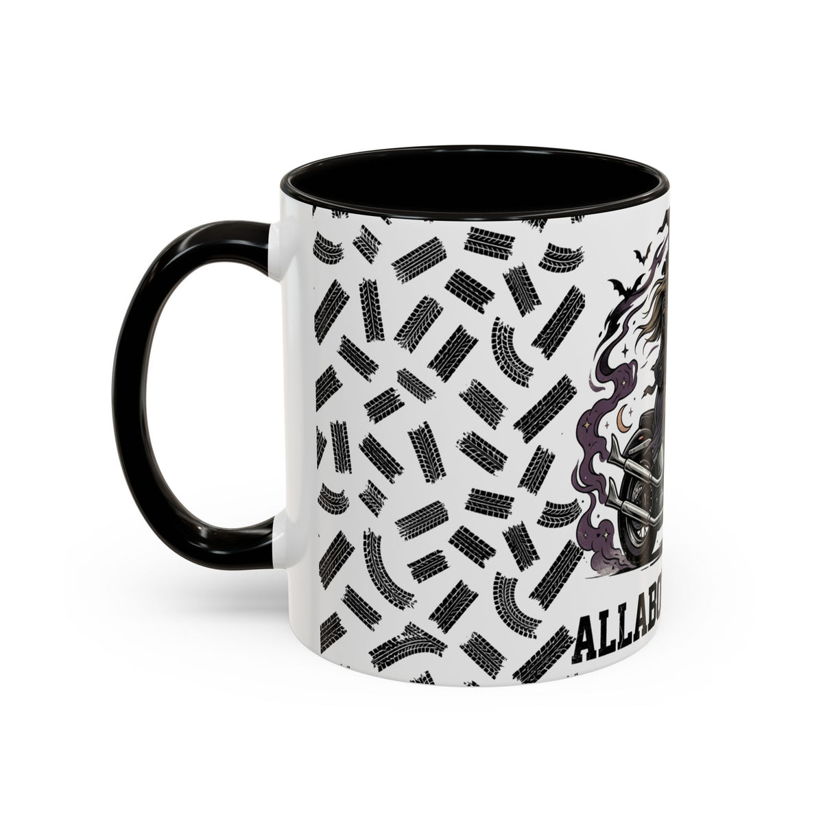 Witch Biker Mug – Motorcycle Witch Coffee Cup (11oz/15oz)