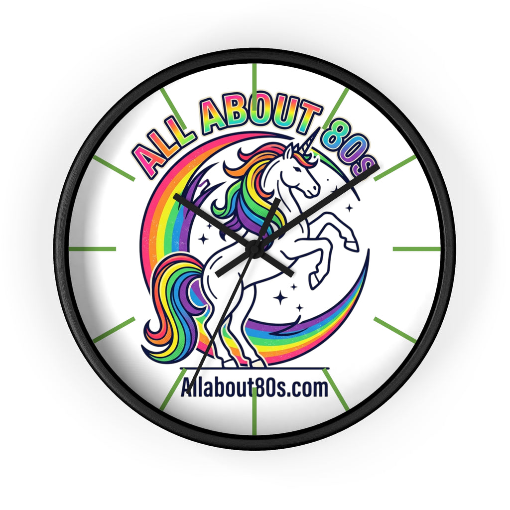 All About 80s Rainbow Unicorn Wall Clock — Retro 80s Decor