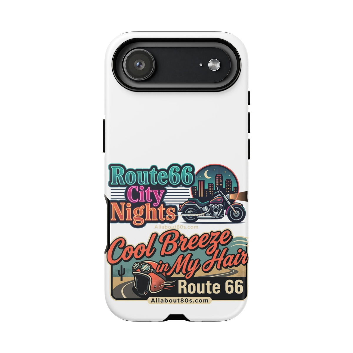 Phone Case — Route 66 City Nights Motorcycle Design