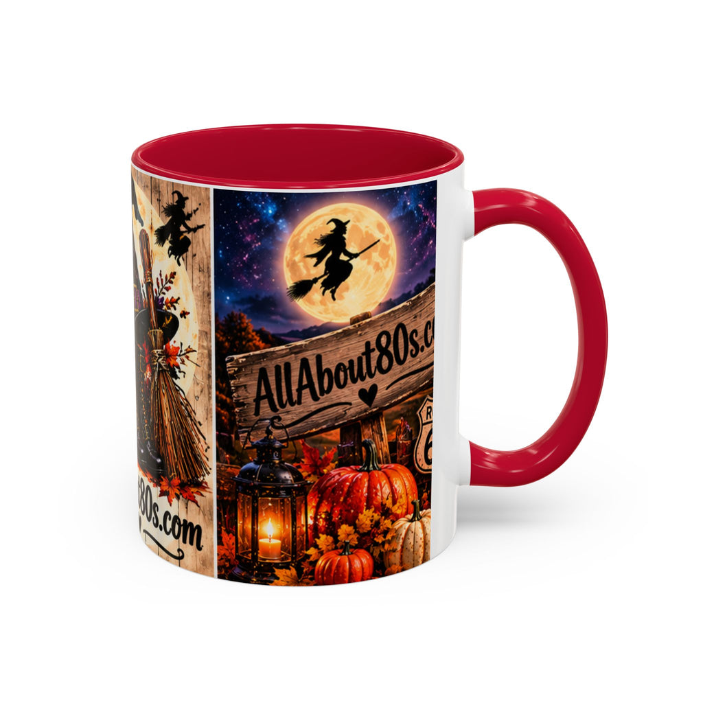 Halloween Witch Scene Coffee Mug — AllAbout80s.com Pumpkin & Moon 11oz/15oz