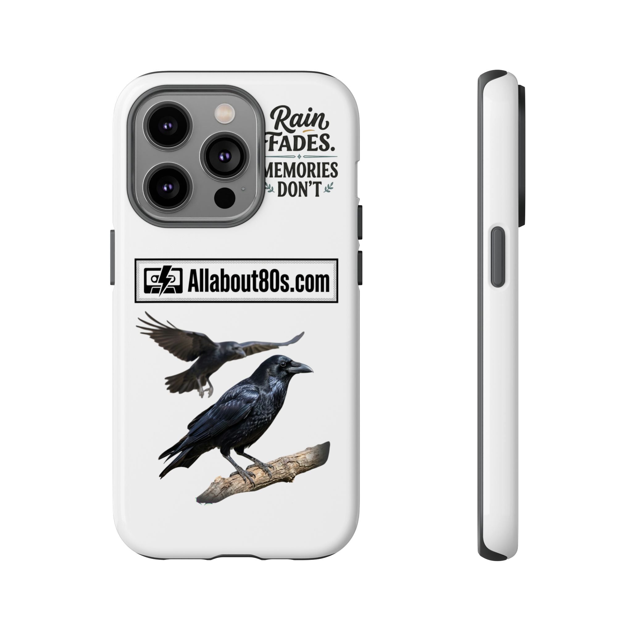 Raven Flight Phone Case — Protective iPhone Case with Black Crow Design