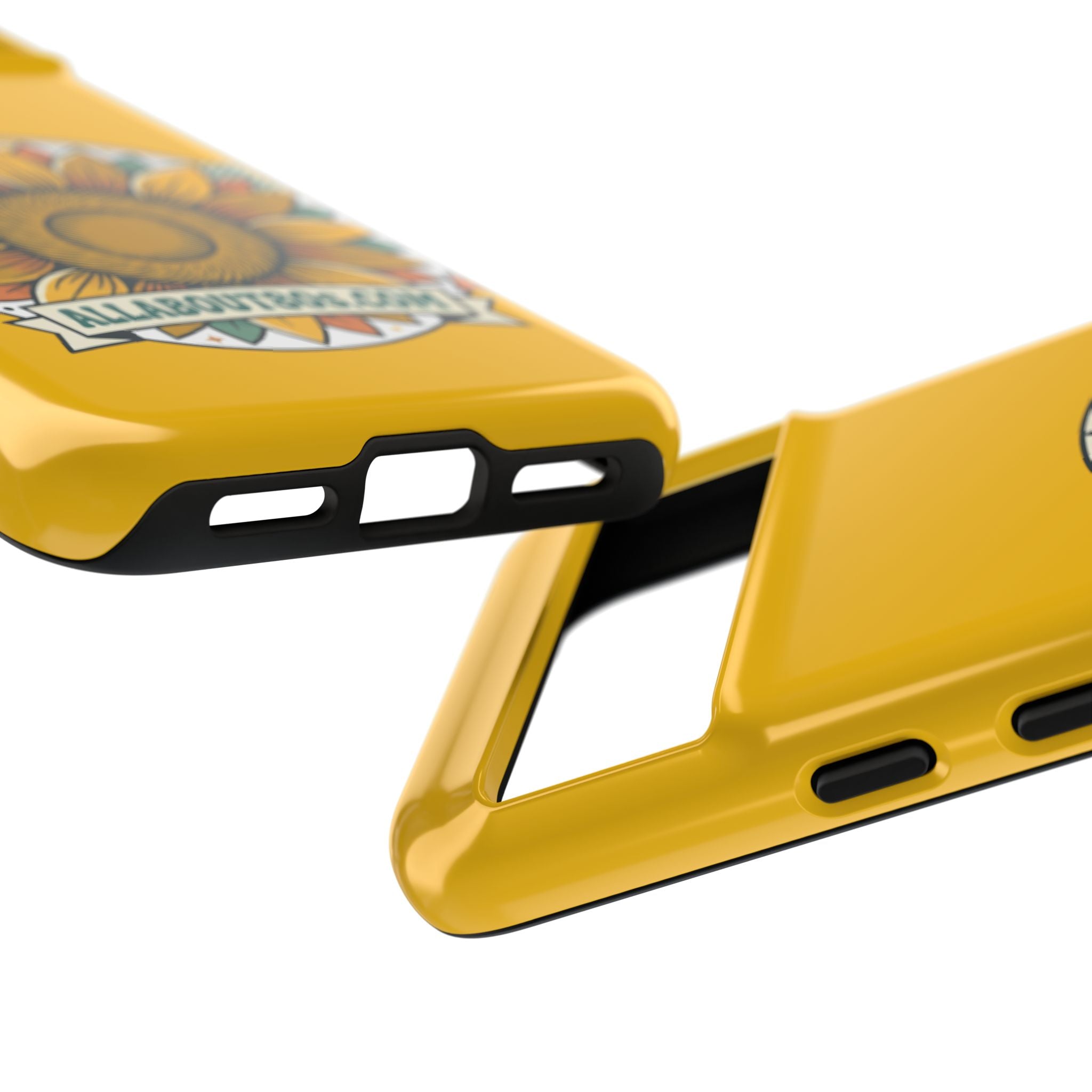 Sunflower Logo Phone Case — AllAbout80s.com Yellow Protective Cover