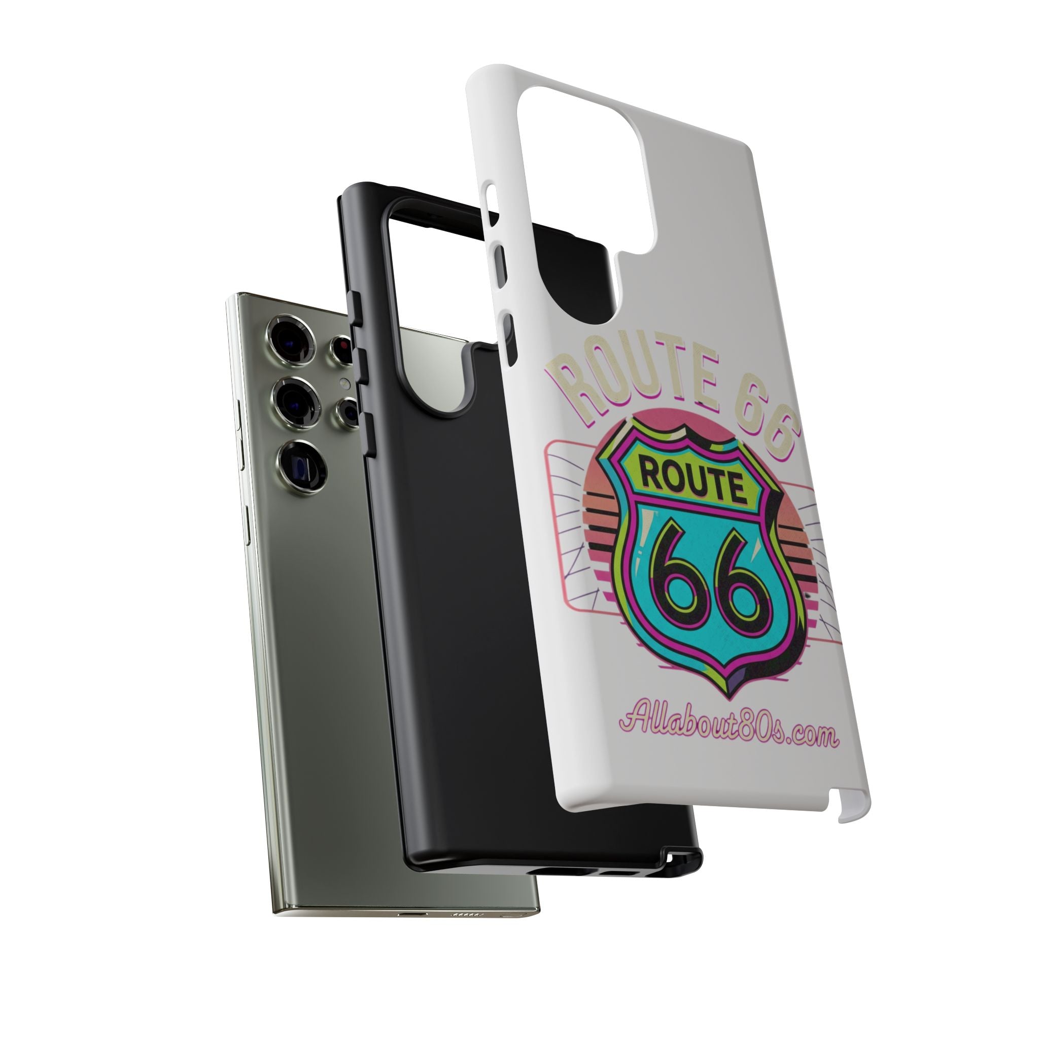 Route 66 Neon Phone Case — Retro Road Trip iPhone Cover