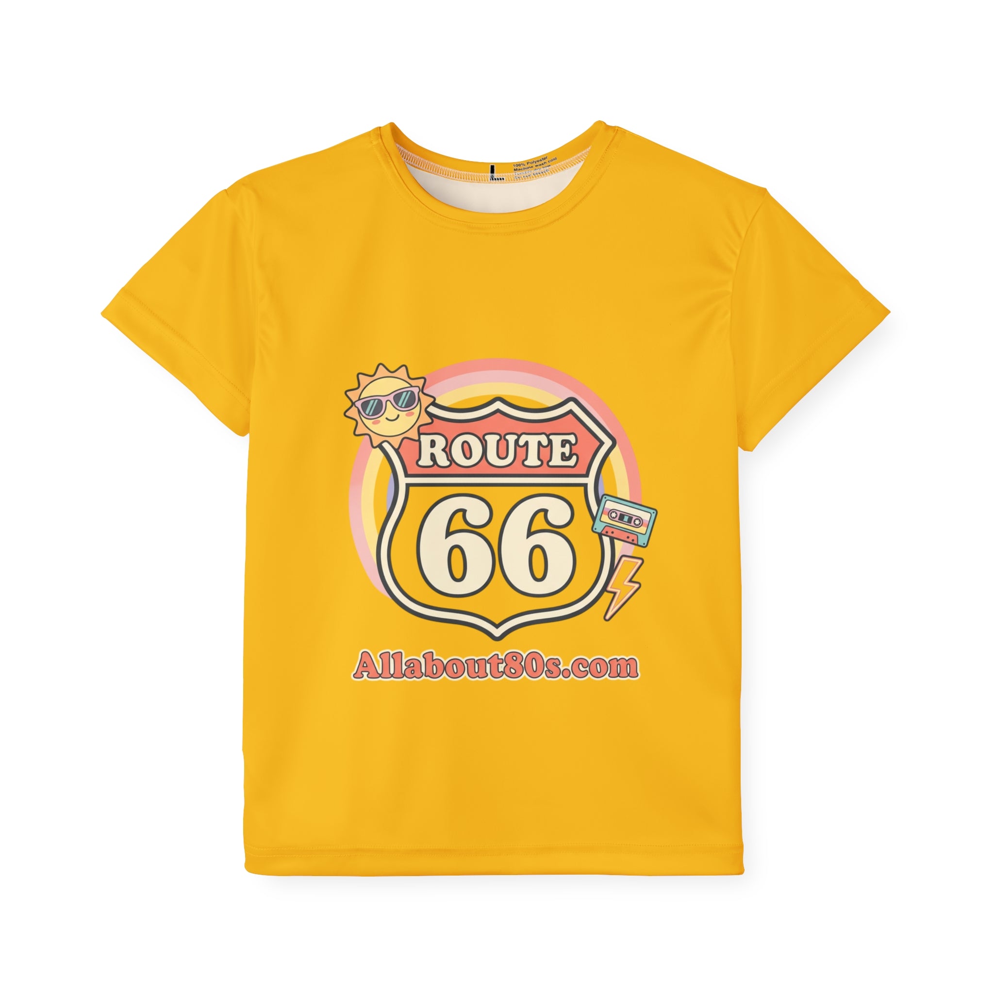 Kids Jersey — Retro Route 66 Graphic Tee (AllAbout80s.com)