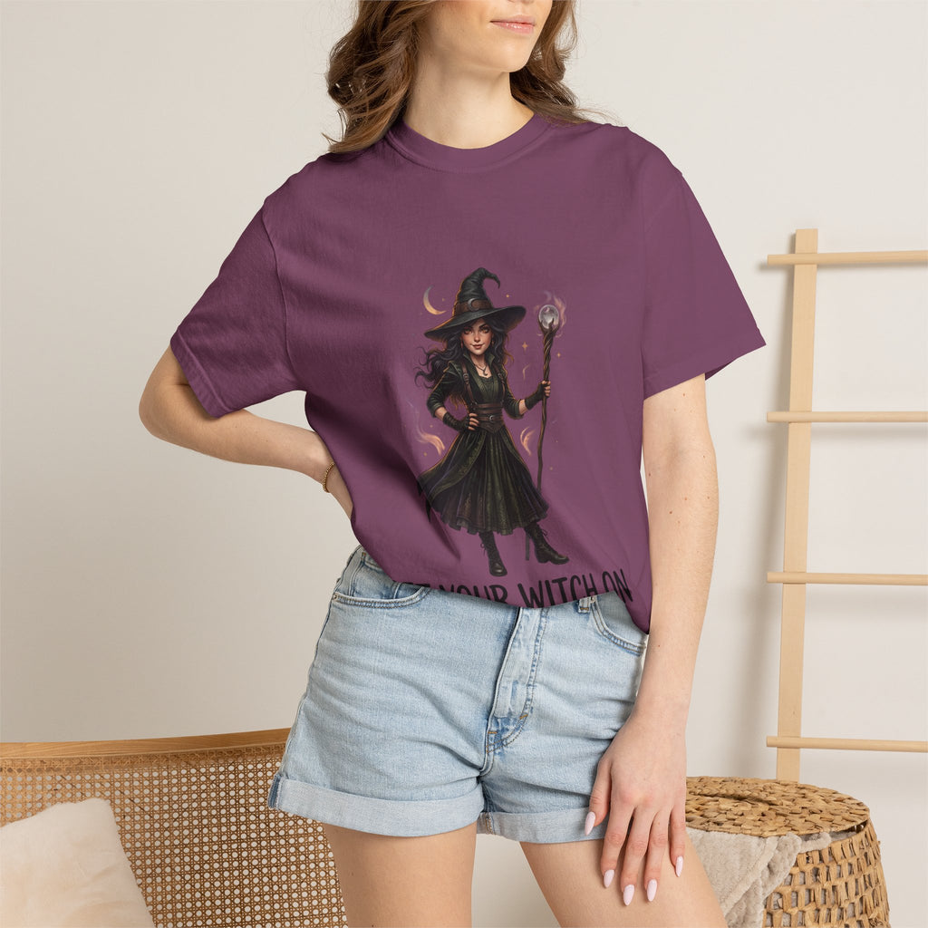 Witch Graphic T-Shirt — "Get Your Witch On" Halloween Tee