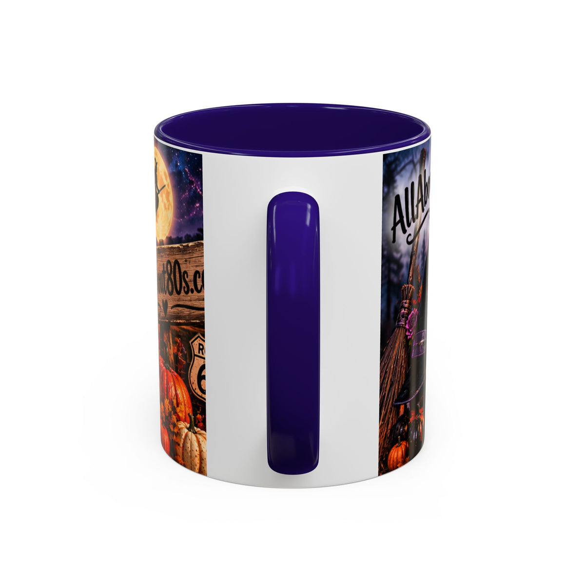 Halloween Witch Scene Coffee Mug — AllAbout80s.com Pumpkin & Moon 11oz/15oz