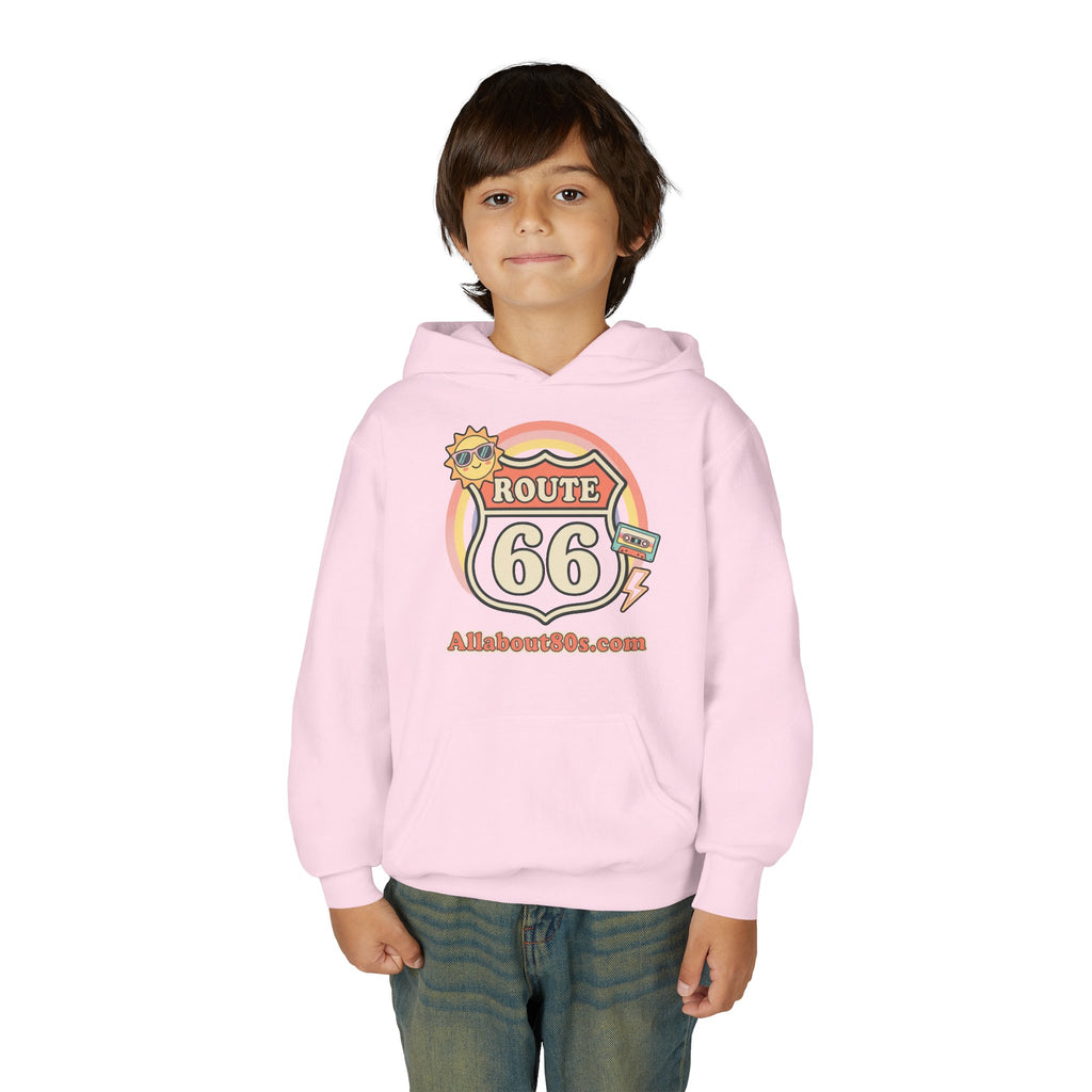 Route 66 Youth Hoodie — Retro Road Trip Graphic Sweatshirt