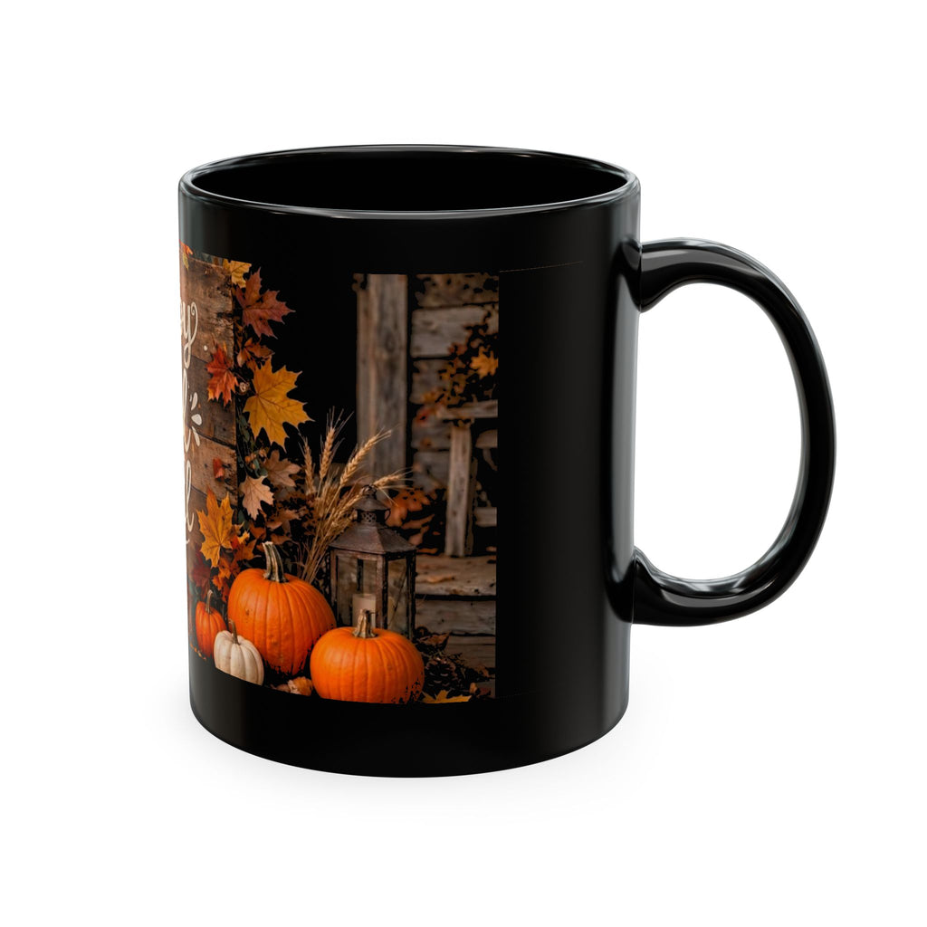 Happy Fall Y'all Ceramic Mug — Autumn Pumpkin Porch Coffee Cup