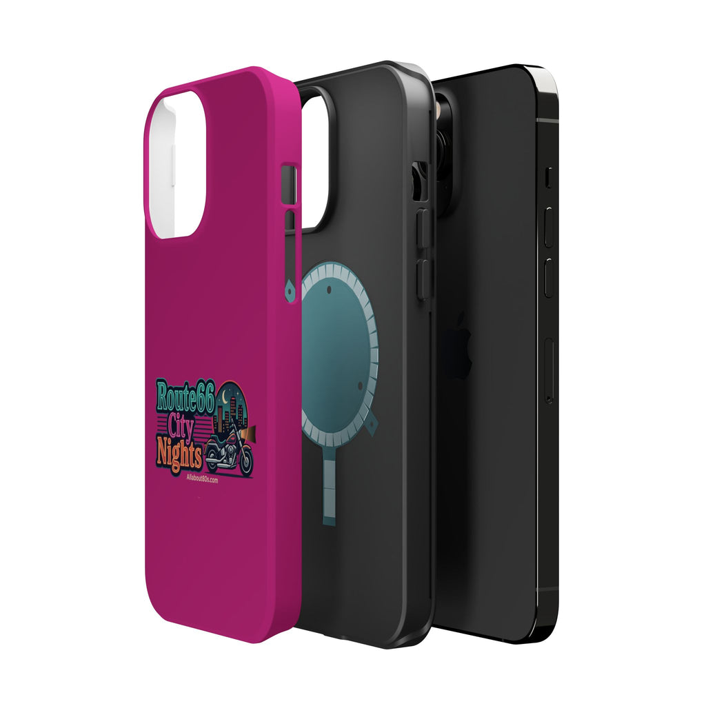 Phone Case — 'Route 66 City Nights' Magnetic Impact-Resistant Case